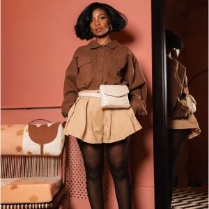 The Drop Women's Travertine Box-Pleated Shorts by @Takkunda